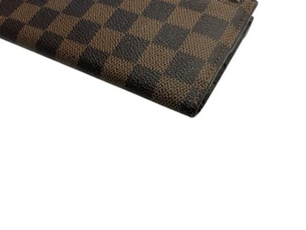 Louis Vuitton Authentic Brown Black Check Origami Long Wallet